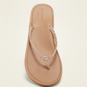 rose gold flip flops old navy